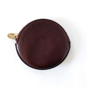 Vintage Cartier Bordeaux Leather Coin Purse